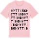 Pink Cotton t-shirt med Hytting ordlek t-shirt