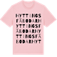 Pink Cotton t-shirt med Hyttings fäbodar ordlek t-shirt