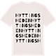 Vintage White t-shirt med Hyttingsheden ordlek t-shirt