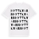 White t-shirt med Hyttkvarn ordlek t-shirt