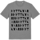 Mid Heather Gray t-shirt med Hyttkvarn ordlek t-shirt