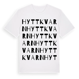 Hyttkvarn ordlek t-shirt – ekologisk bomull t-shirt från Pinshirt
