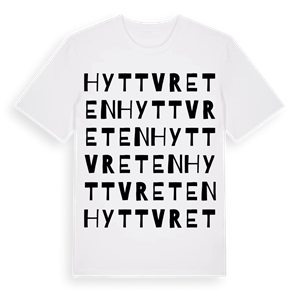 Hyttvreten ordlek t-shirt – ekologisk bomull t-shirt från Pinshirt