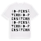 White t-shirt med Id-Persätern ordlek t-shirt
