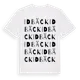 White t-shirt med Idbäck ordlek t-shirt
