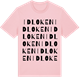 Pink Cotton t-shirt med Idloken ordlek t-shirt