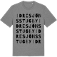 Mid Heather Gray t-shirt med Idresjöns Stugby ordlek t-shirt