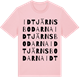 Pink Cotton t-shirt med Idtjärnsbodarna ordlek t-shirt