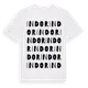 White t-shirt med Indor ordlek t-shirt