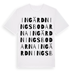 Ingärdningsbodarna ordlek t-shirt – ekologisk bomull t-shirt från Pinshirt