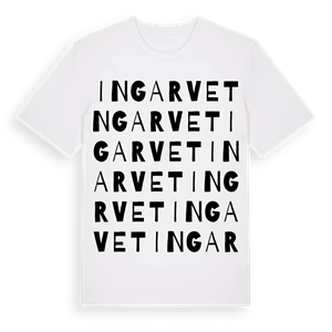 Ingarvet ordlek t-shirt – ekologisk bomull t-shirt från Pinshirt