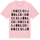 Pink Cotton t-shirt med Ingelsbjörken ordlek t-shirt