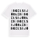 White t-shirt med Ingelsbjörken ordlek t-shirt