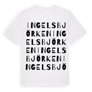 Ingelsbjörken ordlek t-shirt – ekologisk bomull t-shirt från Pinshirt
