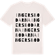 Vintage White t-shirt med Ingersbodarna ordlek t-shirt