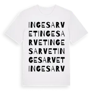 Ingesarvet ordlek t-shirt – ekologisk bomull t-shirt från Pinshirt