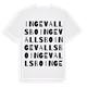 White t-shirt med Ingevallsbo ordlek t-shirt
