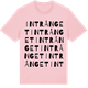 Pink Cotton t-shirt med Intrånget ordlek t-shirt