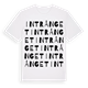 White t-shirt med Intrånget ordlek t-shirt