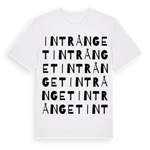 Intrånget ordlek t-shirt – ekologisk bomull t-shirt från Pinshirt