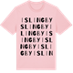 Pink Cotton t-shirt med Islingby ordlek t-shirt