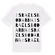 White t-shirt med Israelsbodarna ordlek t-shirt
