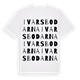 White t-shirt med Ivarsbodarna ordlek t-shirt