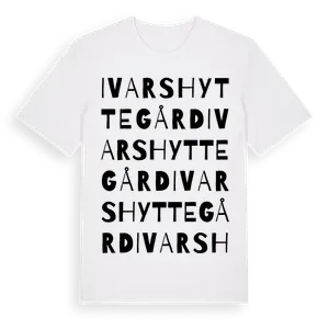 Ivarshyttegård ordlek t-shirt – ekologisk bomull t-shirt från Pinshirt