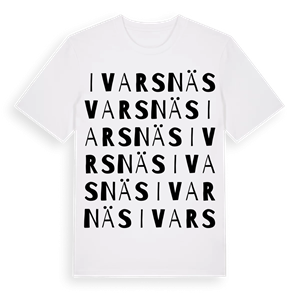 Ivarsnäs ordlek t-shirt – ekologisk bomull t-shirt från Pinshirt