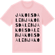Pink Cotton t-shirt med Jakobsdalen ordlek t-shirt