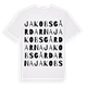White t-shirt med Jakobsgårdarna ordlek t-shirt