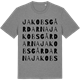 Mid Heather Gray t-shirt med Jakobsgårdarna ordlek t-shirt