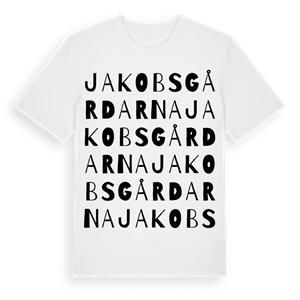 Jakobsgårdarna ordlek t-shirt – ekologisk bomull t-shirt från Pinshirt