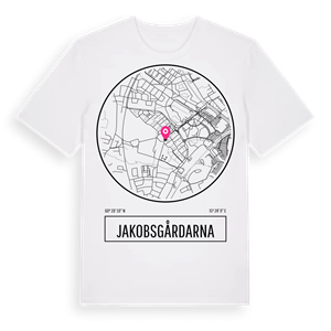 Jakobsgårdarna t-shirt – ekologisk bomull t-shirt från Pinshirt