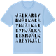 Blue Soul t-shirt med Jälkarbyn ordlek t-shirt