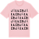 Pink Cotton t-shirt med Jälken ordlek t-shirt