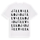 White t-shirt med Jällvallkojan ordlek t-shirt