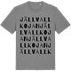 Mid Heather Gray t-shirt med Jällvallkojan ordlek t-shirt