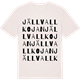 Vintage White t-shirt med Jällvallkojan ordlek t-shirt