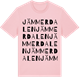 Pink Cotton t-shirt med Jämmerdalen ordlek t-shirt