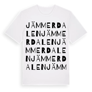 Jämmerdalen ordlek t-shirt – ekologisk bomull t-shirt från Pinshirt