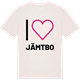Vintage White t-shirt med Jag älskar Jämtbo t-shirt stort tryck