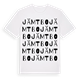 White t-shirt med Jämtbo ordlek t-shirt