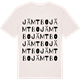 Vintage White t-shirt med Jämtbo ordlek t-shirt
