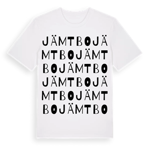 Jämtbo ordlek t-shirt – ekologisk bomull t-shirt från Pinshirt