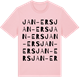 Pink Cotton t-shirt med Jan-Ers ordlek t-shirt