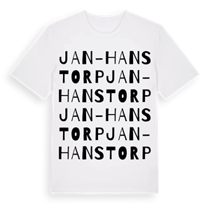 Jan-Hans torp ordlek t-shirt – ekologisk bomull t-shirt från Pinshirt