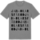 Mid Heather Gray t-shirt med Jan-Olars fäbod ordlek t-shirt