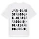 White t-shirt med Jan-Olars Fäbod ordlek t-shirt