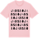 Pink Cotton t-shirt med Jansbo ordlek t-shirt